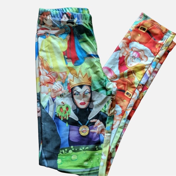 Disney Snow White Women’s/Juniors Leggings, Wicked Witch, Dwarfs, Size 7 - Picture 6 of 7